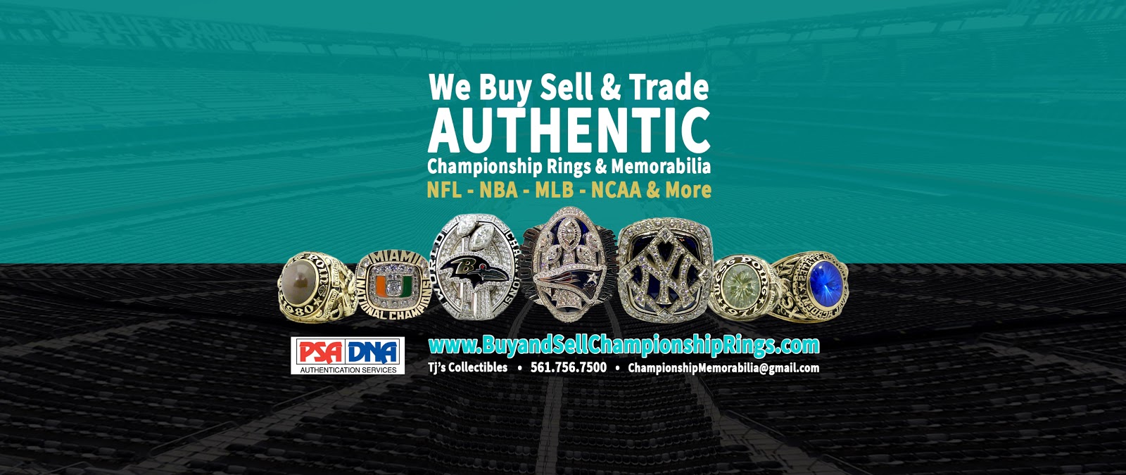 Buy and Sell Authentic Championship Rings - NFL - NBA - MLB - NCAA