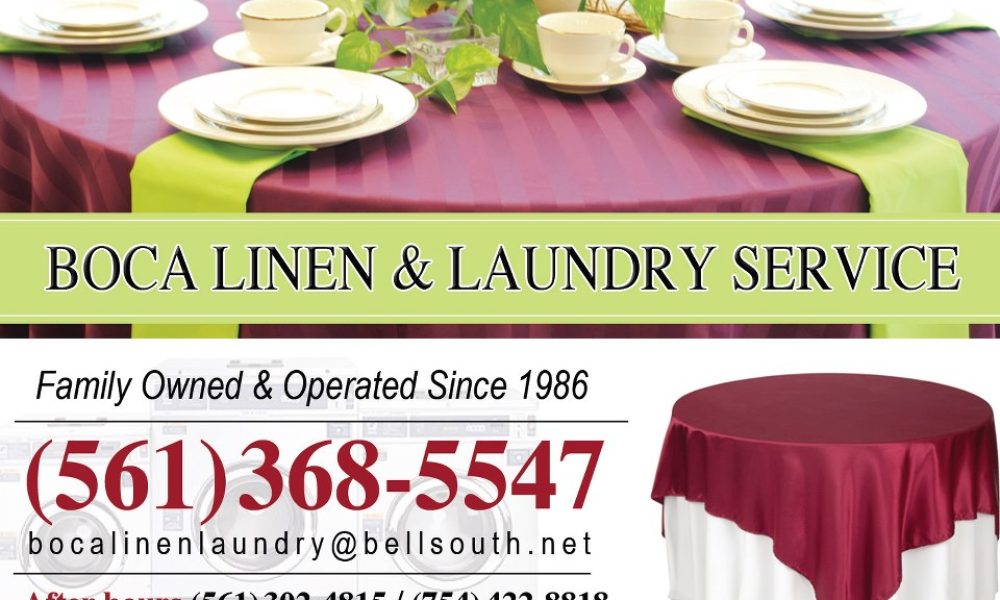 Boca Linen laundry and party rentals