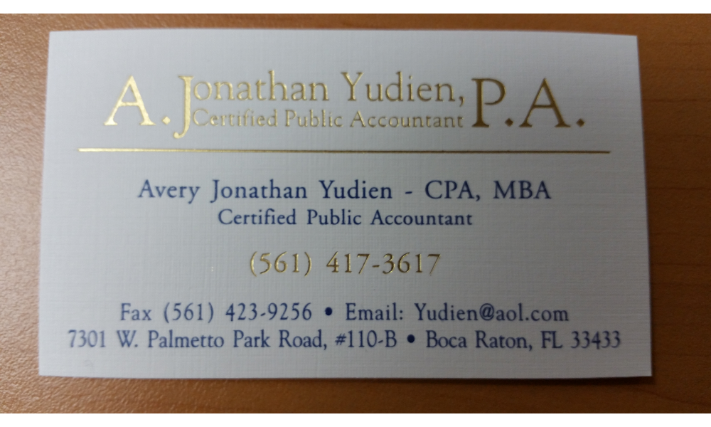 A. Jonathan Yudien, P.A. CPA CERTIFIED PUBLIC ACCOUNTANT