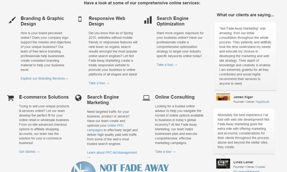 Not Fade Away Marketing